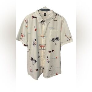 MANFINITY White Nautical Print Casual Shirt